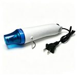 Black and Red Nozzle Heat Gun, 300W, 200°C, with European, U.S., and Brazilian plugs, non slip handle, for removing adhesive and heat shrinking applications