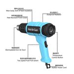 2000W Heat Gun—Tool for Removing Car Wraps and Stickers