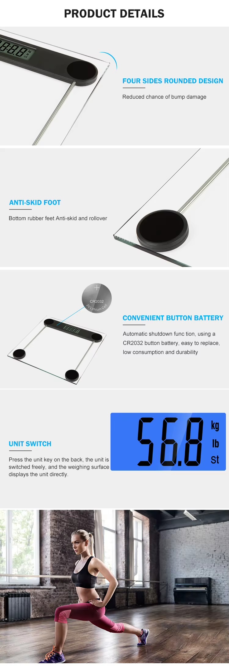 CB501 Multi Unit Conversion Bathroom Scale
