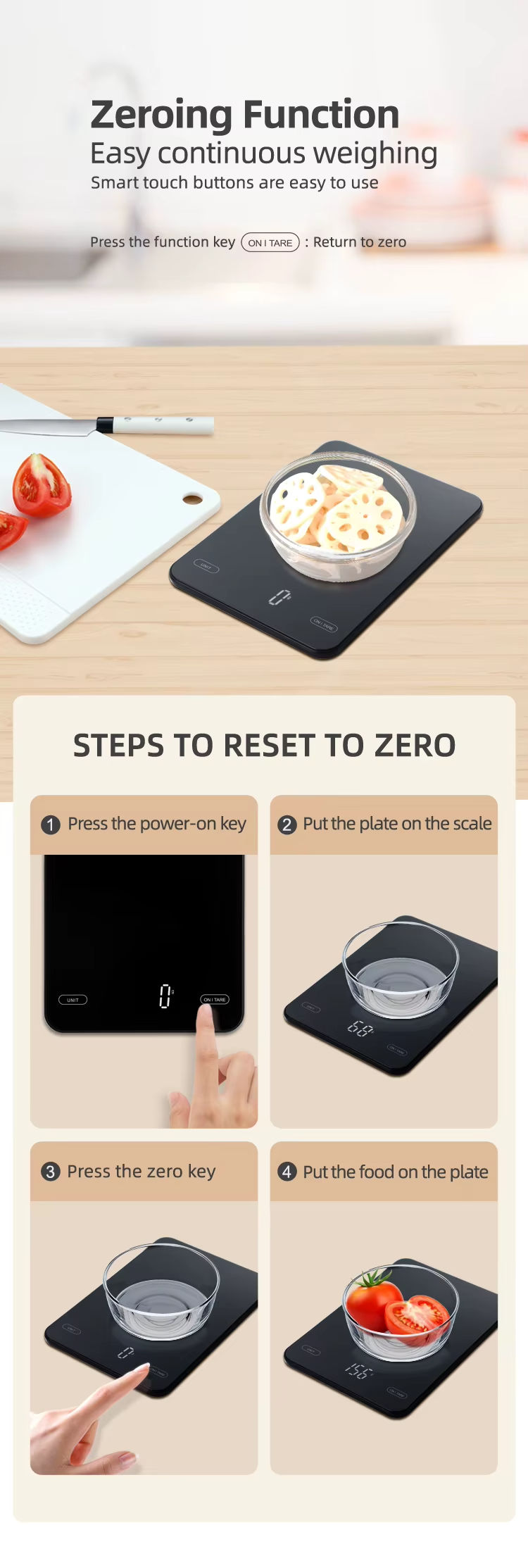 CK2151 Lithium Ion Kitchen Digital Scale USB Direct Charging, Long Battery Life, LED Food Scale (3)
