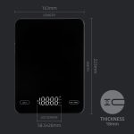 CK2151 Tempered Glass Kitchen Scale—USB Rechargeable LED Digital Food Scale