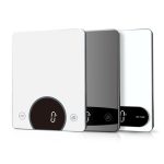 CK650 Customizable LED Kitchen Scale, 10 kg Capacity, Slim Glass Countertop Scale