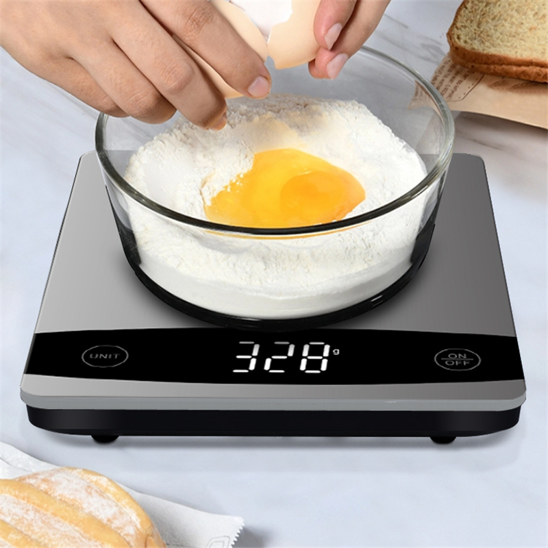CK650 Tempered Glass Kitchen Scale LED High Precision Electronic Scale for Weighing Baking Ingredients