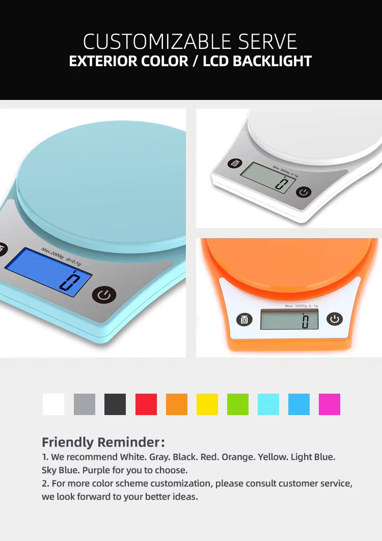 CK651 White Food Scale with Bowl