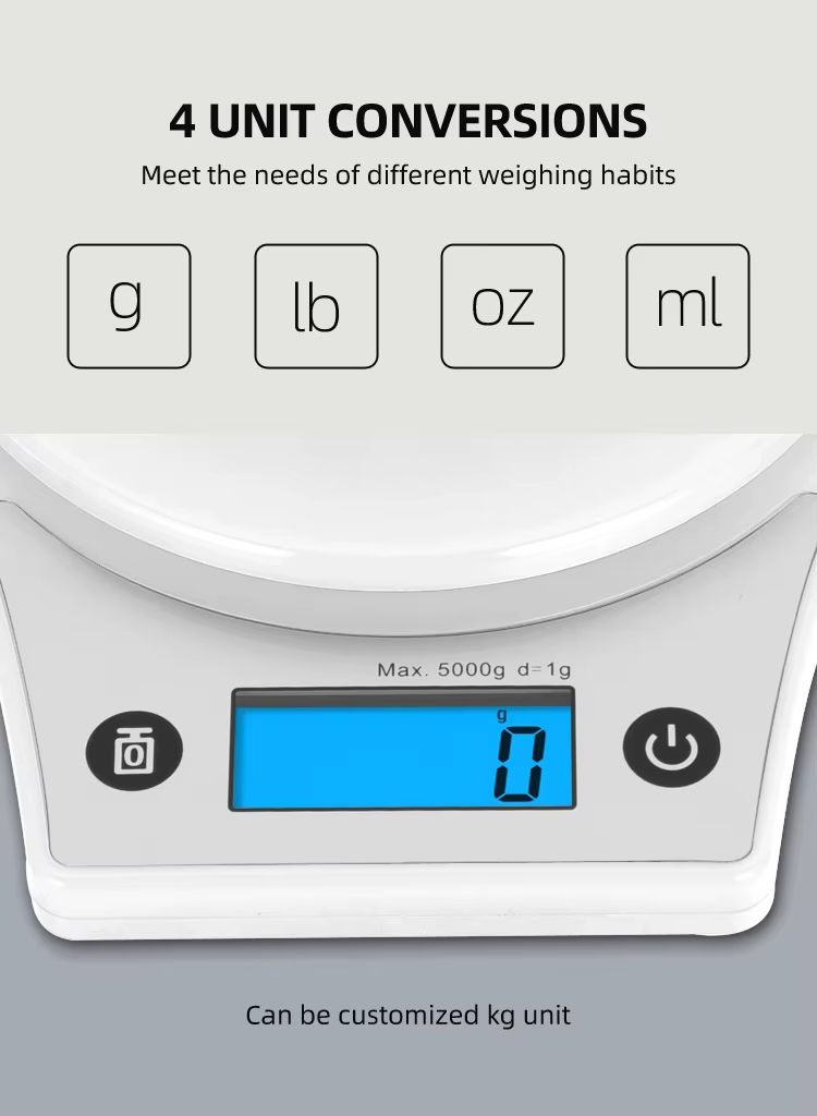 CK651 White High Capacity Digital Kitchen Scale