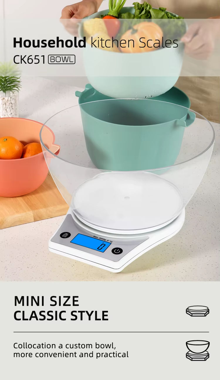 CK651 White LCD Food Scale