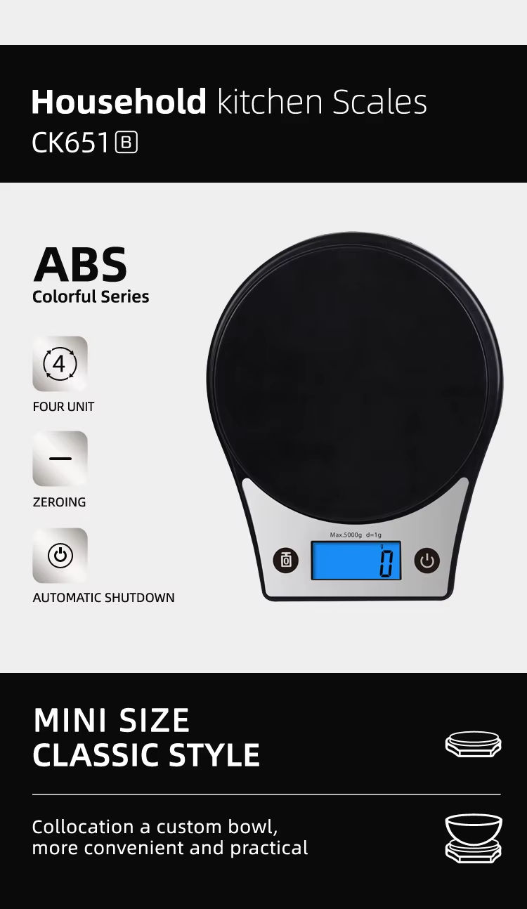 High Precision CK651 Model 5kg Black Scale