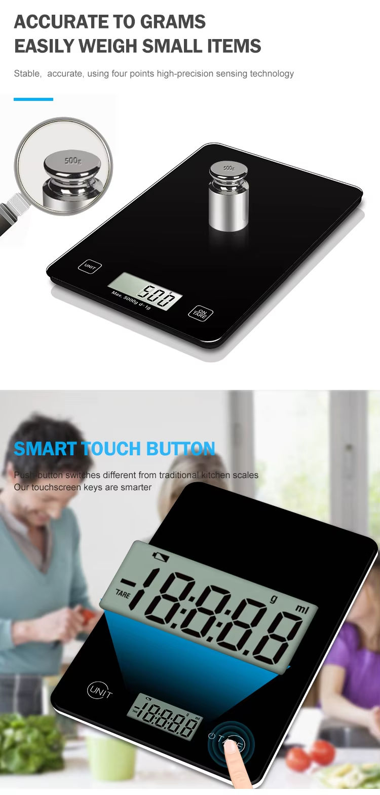 High Precision Glass Digital Kitchen Scale for Baking Ingredients