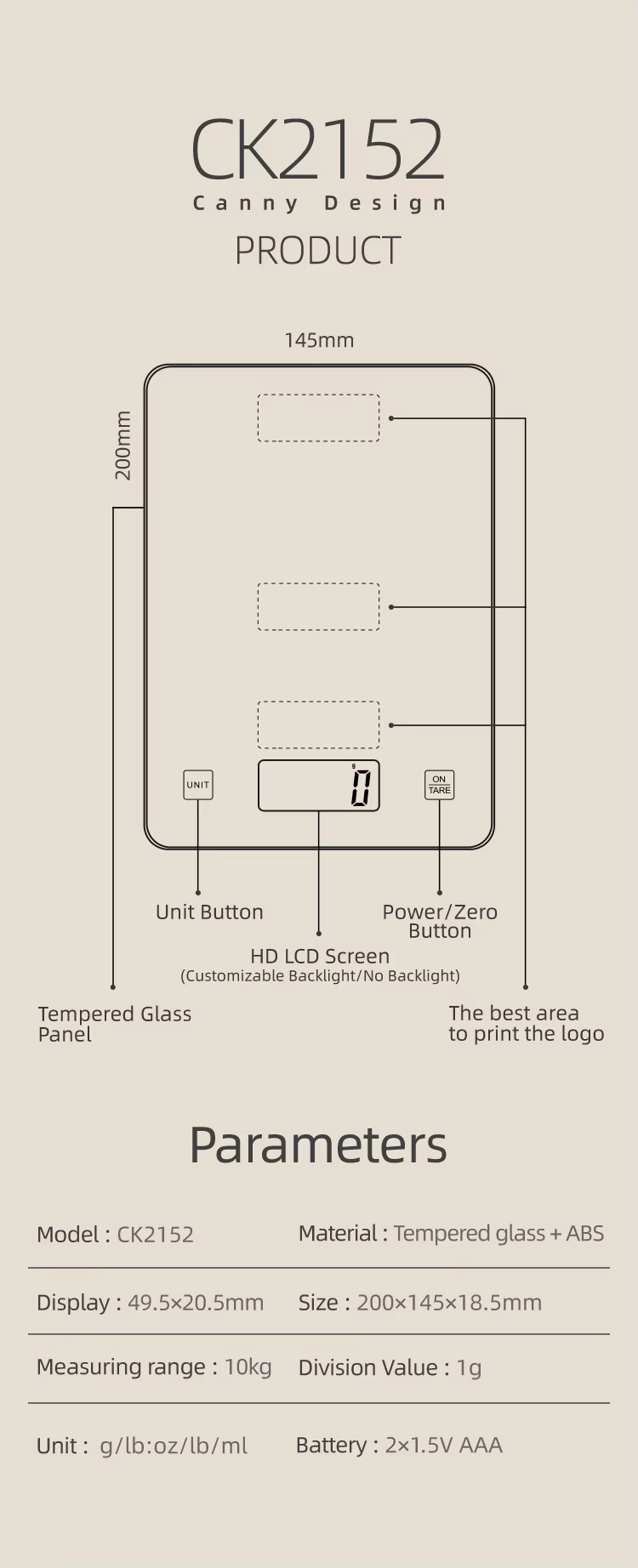 Kitchen Scale with Multi Unit Conversion
