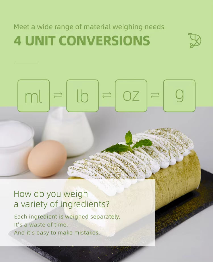 Kitchen Scale with Removable Bowl for Washing—Electronic Scale for Weighing Liquids in Home Baking
