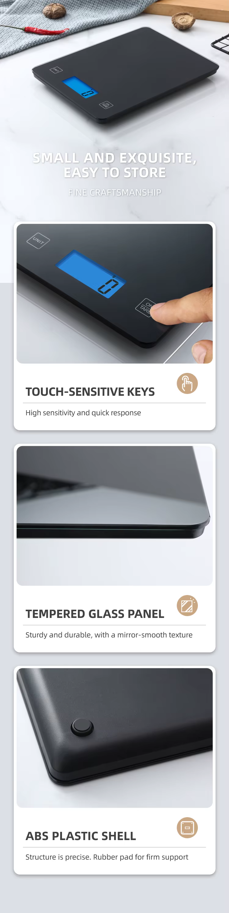 Minimalist Modern Digital Food Scale