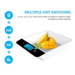 Multi Unit Conversion Kitchen Scale with Bowl—Electronic Scale for Home Baking and Peeling