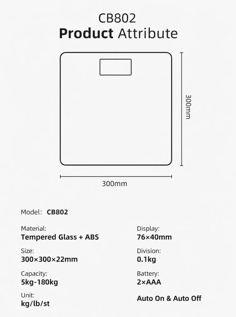 CB802 76x40mm Large Screen LCD Scale